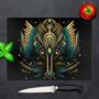 Art Deco Glass Chopping Board Celestial Aviary Three, thumbnail 1 of 8