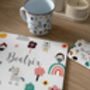 Kids Personalised Little Fairy Placemat, Coaster And Mug Dinner Set, thumbnail 6 of 8