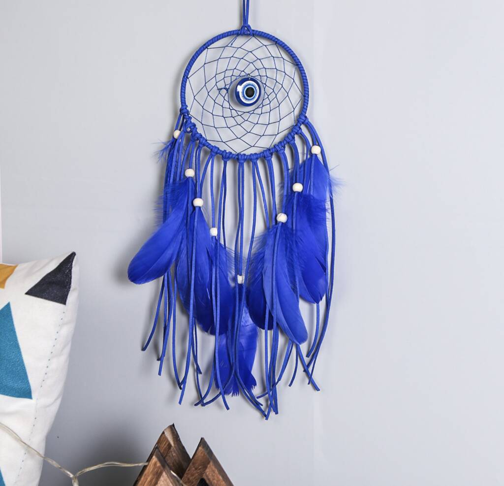 Blue Turkish Eye Charm Dream Catcher By GY Studios