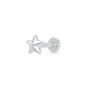 Faceted Star Single Flat Back Earring, thumbnail 7 of 9