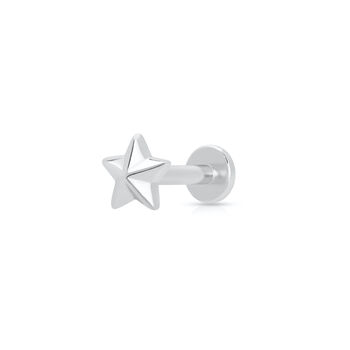 Faceted Star Single Flat Back Earring, 7 of 9