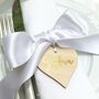 Wooden Heart Place Card Setting Personalised Favour, thumbnail 2 of 12