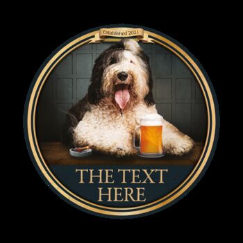 The Dog And Beer. Personalised Bar Sign, 7 of 10