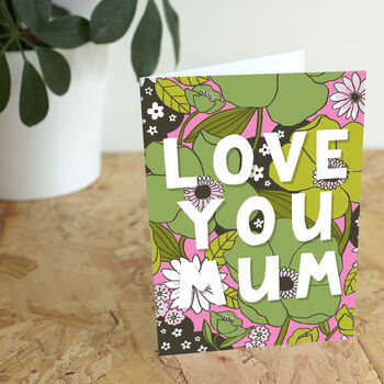 Love You Mum Vintage Floral Design Card, 5 of 5