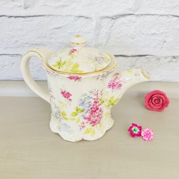 Vintage / Antique Floral Teapot, 3 of 10