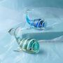 Set Of Two Assorted Glass Whales In Gift Box, thumbnail 1 of 2