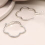Silver Plated Large Crystal Hoop Earrings, thumbnail 2 of 4