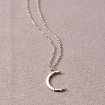 Personalised Birthstone Crescent Moon Necklace, 4 of 11