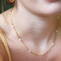 Florence 18k Gold Plated Pearl Figaro Chain Necklace, thumbnail 1 of 2