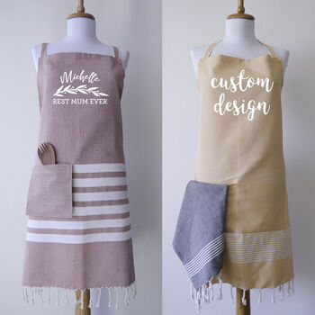 Personalised Cotton Apron And Tea Towels, 3 of 12