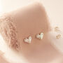 Textured Sterling Silver Love Heart Stud Earrings, thumbnail 6 of 12