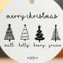Personalised Black And White Family Christmas Tree Bauble, thumbnail 4 of 5