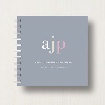 Personalised Monogram Initials Small Notebook, 8 of 10
