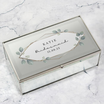 Personalised Bride Botanical Jewellery Box Gift, 2 of 2