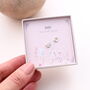 British Birth Flower Earrings Sterling Silver, thumbnail 1 of 12