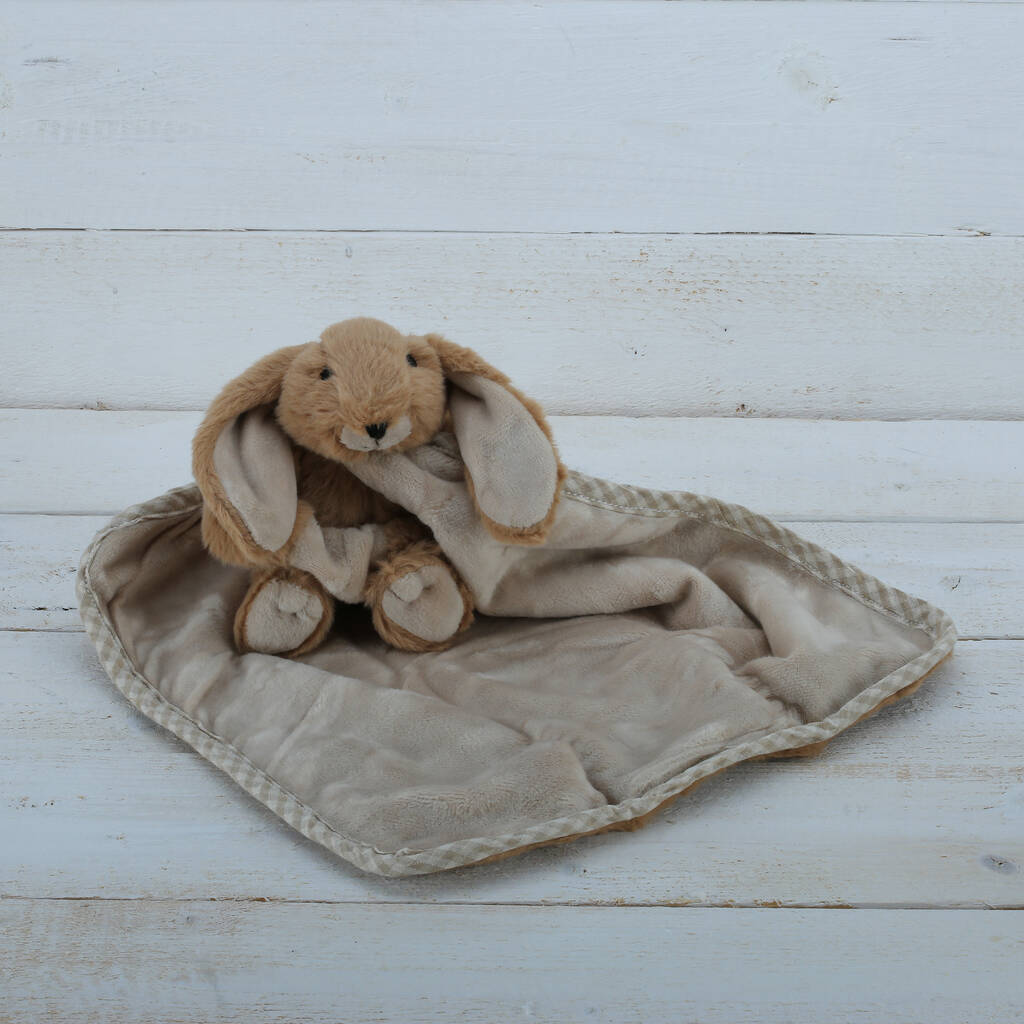 Image of Baby Gift Set, Brown Bunny Toy Soother And Rattle