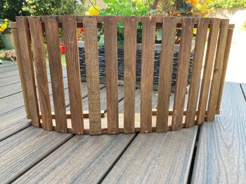53cm Wooden Garden Trug Flower Basket Carrier With Folding Handles Gift, 7 of 9