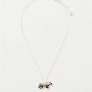 Enamel Badger Short Necklace, 2 of 4