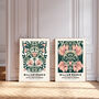 William Morris Peach Melody Set Of Two Prints, thumbnail 1 of 4