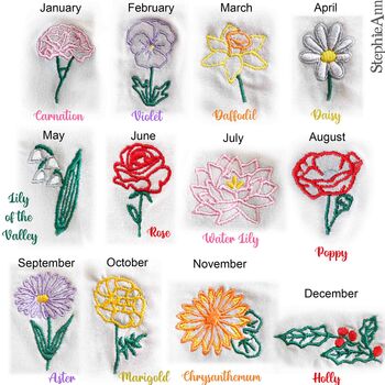 Personalised Birthday Flower Organic Cotton Cap Gift, 4 of 7