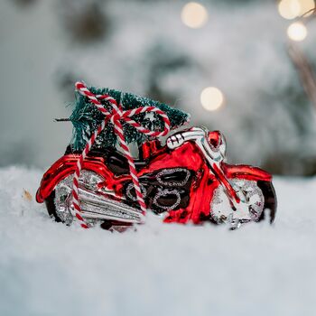 Motorbike With Christmas Tree Bauble, 4 of 5