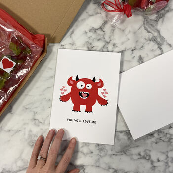 You Will Love Me Funny Monster Valentine's Card, 2 of 6