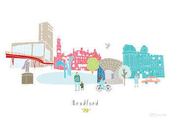 Bradford Skyline Cityscape Art Print, 3 of 3