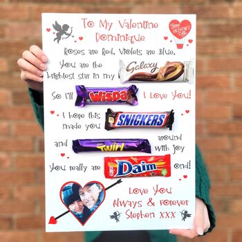 Personalised Valentines Chocolate Message Photo Board, 4 of 4