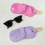 Personalised Leather Glasses Case With Brass Clip, thumbnail 2 of 4