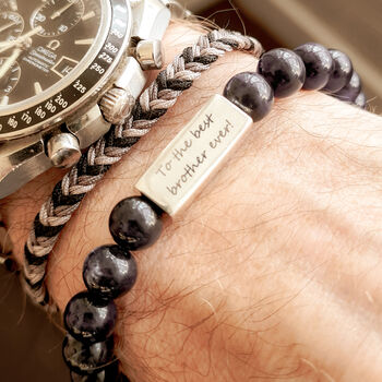 Men’s Personalised Water Sign Zodiac Bead Bracelet, 2 of 9