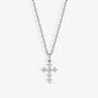 Gold Or Silver Women’s Dainty Pavé Cross Necklace, Christmas Jewellery Gift For Her, thumbnail 7 of 7