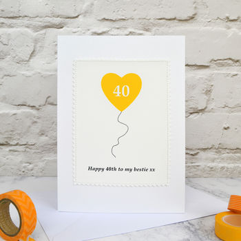 'Balloon' Handmade Personalised Age Birthday Card, 3 of 4