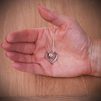 In My Heart Pendant Sterling Silver Rose Gold Plated, 5 of 6
