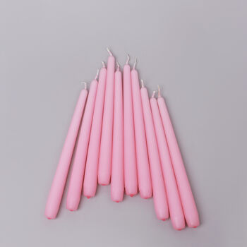 G Decor Pack Of 10 Or 20 Light Pink Dinner Candles, 2 of 4