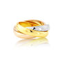Walton Solid Three Colour Gold Russian Wedding Ring, thumbnail 6 of 8