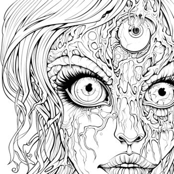 A Horror Colouring Book For Adults, 5 of 9