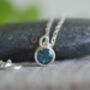 Brilliant Cut London Blue Topaz Necklace In Sterling Silver, thumbnail 3 of 4