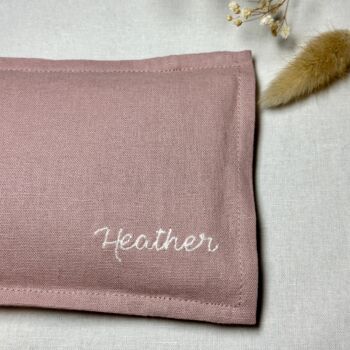 Personalised Weighted Linen Eye Pillow, 2 of 7