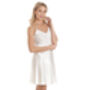 British Made Ivory Bridal Short Satin Nightdress With Lace Detail Ladies Size 8 To 28 UK, thumbnail 1 of 3