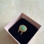 Gold Plated Green Double Band Ring, thumbnail 2 of 7