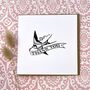 'Thank You' Swallow Design Greetings Card, thumbnail 1 of 4