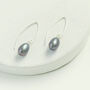Long Grey Pearl Drop Earrings, thumbnail 1 of 4
