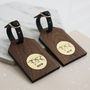 Personalised World Map And Initials Luggage Tags, thumbnail 1 of 2