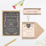 Berry Floral Chalkboard Wedding Invitations, thumbnail 2 of 8