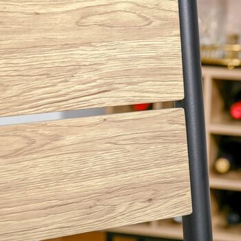 Three Pieces Compact Dining Table Two Chairs Set Wooden, 10 of 12