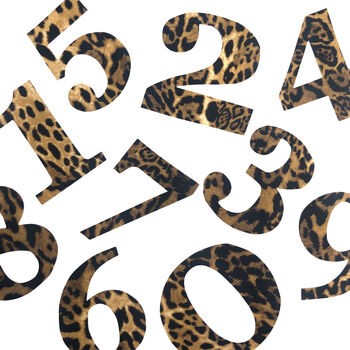 Leopard Print Iron On Applique Letters And Numbers, 5 of 6