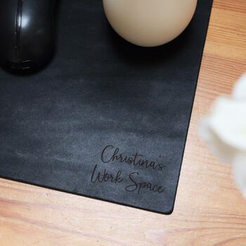 Personalised Home Office Premium Leather Mouse Pad, 9 of 12