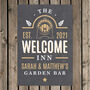Personalised Garden Bar Welcome Inn Metal Sign, thumbnail 1 of 4