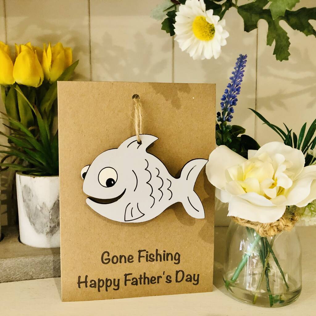 Personalised Father's Day Fishing Keepsake Card By Craft Heaven Designs