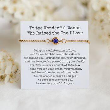 Mother Of The Groom Gift, Birthstone Bracelet From Bride, 11 of 11